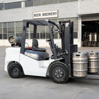 Chariot élévateur à fourche GPL de 3 tonnes avec moteur japonais, certifié CE, double alimentation propane, chariot élévateur contrepoids pour entrepôt