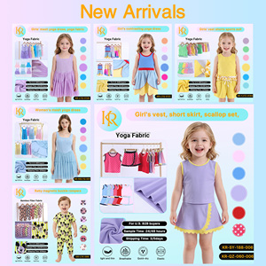 Completo da <span class=keywords><strong>bambina</strong></span> 2 pezzi con stampa: vestito con bretelle e gonna a balze e <span class=keywords><strong>pantaloncini</strong></span> tinta unita abbinati - Product Image 5