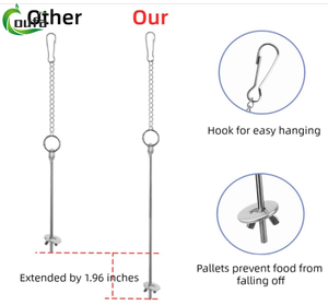 6 pièces poulet légumes fruits suspendus mangeoire jouet pour poulailler à mâcher nourriture poulet poule et coq poussins accessoire - Product Image 2