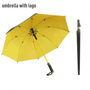 Parapluie de golf classique en fibre de verre, grand format, coupe-vent, avec logo imprimé, de luxe, promotionnel, personnalisé, en pongé, pour la vente en gros - Product Image 1