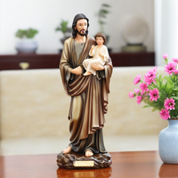 Statue religieuse en résine peinte à la main décor à la maison catholique jésus et saint Joseph Figurine cadeaux de festival