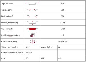 FT16 Motif de gaufrage personnalisé Feuille ronde à emporter 16 "Rond Partyware Feuille d'aluminium Plat Alimentaire Pan pour US Arabe - Product Image 2
