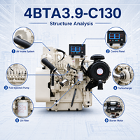 Motor Diésel Cums 4BTA3.9-C130 de 130 HP, 4 Tiempos, con Postenfriamiento, Eficiente en Consumo de Combustible, para Excavadoras y Equipos de Construcción