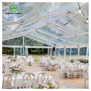 Nhà Máy Trung Quốc trực tiếp tùy chỉnh hình dạng hàng đầu bạt PVC trong suốt cửa sổ PE với màu sắc tùy chọn tiệc cưới lều 200 + chỗ ngồi - Product Image 5