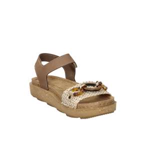 Sandales plates pour femmes Lumberjack, beige, talon de 3 cm, taille 41, semelle en liège - Product Image 5