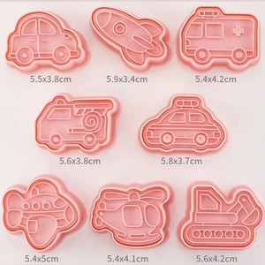 Set di Tagliabiscotti con Stampe di Auto <span class=keywords><strong>e</strong></span> Aerei, Ideale per Feste di Compleanno <span class=keywords><strong>e</strong></span> Regali per Bambini - Product Image 2