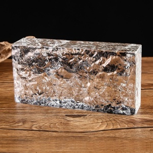 Brique d'écran de fond d'écran de brique de verre à motifs de glace artistique brique de cristal transparente - Product Image 1
