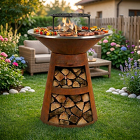 Barbecue Plancha d'extérieur en acier Corten à structure KD, idéal pour la cuisine – Nouveauté très demandée