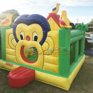 Outdoor kids party jumpers commercial bounce <b>house</b> combo <b>inflatable</b> monkey bouncy castle with slide - Product Image 3