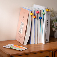 Marque-page en forme de trombone avec fonction de suivi automatique de page, insert en plastique, papeterie créative, emballage personnalisé, cadeau de lecture réutilisable pour les amateurs de livres