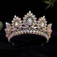 Couronne de strass en alliage pour la mariée Coiffe en diamant de style populaire pour les filles pour la décoration de cheveux de mariage et d'anniversaire d'Halloween