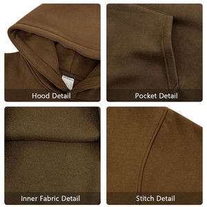 เสื้อฮู้ดดี้ผู้ชายไซส์ใหญ่ สีพื้น ผ้าฝ้ายเฟรนช์เทอร์รี่ สวมใส่สบายๆ สำหรับฤดูใบไม้ร่วง รับสั่งทำพิมพ์ลายตามต้องการ ขายส่งแบบ OEM - Product Image 2