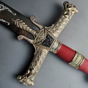 ดาบโซโลมอน ของตกแต่งผนังขนาดใหญ่ ทำจากเหล็กกล้าไร้สนิม งานหล่อแบบยุโรป สไตล์ตะวันตก ไม่คม - Product Image 6