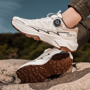 Nuevo modelo de zapatillas de senderismo para viajes al aire libre, zapatillas multifuncionales casuales para hombre con botón giratorio para escalada y senderismo. - Product Image 3