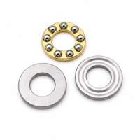 Rodamiento de Bolas de Empuje Plano F10-17, F10-17M 10x17x5mm, Rodamientos de Bolas Axiales Planos de Acero Cromado de Alta Velocidad y Alta Precisión en Miniatura