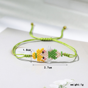 AHAYA Bohemian European American New Cute Cartoon Character Miyuki <strong>Hand</strong>-woven Beaded <strong>Bracelet</strong> for Women - Product Image 2