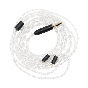 Cable de audio para auriculares de 4 hilos 7N de cobre monocristalino chapado en plata de 2 pines y 0,78 mm con conector de 3,5 mm de 120 cm para MP3 - Product Image 1