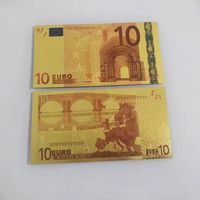 Billets de banque en or en gros, devises personnalisées, dollar américain, euro, billet de banque en feuille d'or pur avec impression couleur, support OEM