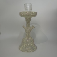 Accessoires pour narguilé arabes en strass, pot à chicha, narguilé portable, petit narguilé à double tuyau, ensemble de cigarettes en acrylique