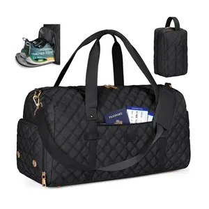 맞춤화 40L 대용량 여행 체육관 더플백 여성용 세면도구 가방 여행 주말 가방