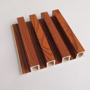 พื้นหลังตะแกรงร่องพร้อมตะแกรงสามชั้น,แผ่นปูผนังลายไม้ Wpc <span class=keywords><strong>Tv</strong></span> 3d กระดานตกแต่งผนัง - Product Image 2