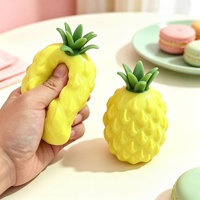 Balle anti-stress souple et croustillante en forme d'ananas simulé, jouet sensoriel, vente en gros