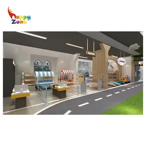 Disesuaikan anak-anak berpura-pura bermain rumah anak desain parkir Supermarket peralatan bermain peran kayu untuk balita dalam ruangan