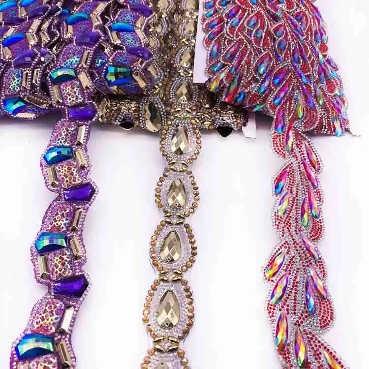 Özel renk taklidi sıcak düzeltme tutkal kırpma DIY demir on trim dekoratif kristal aplike karnaval Toronto giyim