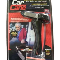 Kit de sécurité d'urgence multifonctionnel noir pour voiture : marteau brise-vitre, coupe-ceinture, torche, utilisation facile, outil d'extérieur pour accoudoir