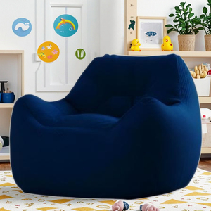 Canapé pouf inclinable moderne <span class=keywords><strong>et</strong></span> confortable, rembourré, pour adultes <span class=keywords><strong>et</strong></span> enfants, avec dossier en tissu, idéal pour le salon - Product Image 1