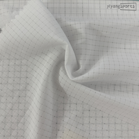 Tissu de cyclisme haut de gamme en polyester tissé à grille de 4 mm, 100 GSM, 75 % polyester, pour T-shirt, vêtements de sport, maillot de football