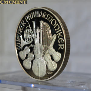 เหรียญกษาปณ์ทรงกลมทำจากทองเหลืองขนาด1ออนซ์เหรียญ100มิลส์เคลือบทองยูโรประทับเหรียญฟิลฮาร์โมนิเกอร์และเหรียญทอง - Product Image 4