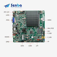 Carte mère embarquée Mini ITX Celeron J4105 DDR4 Max 8 Go SATA3.0 MSATA M.2 LPT PS2 SIM sans ventilateur pour usage industriel