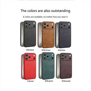 เคสหนังสุดหรูสำหรับ <span class=keywords><strong>iPhone</strong></span> 17 <span class=keywords><strong>PRO</strong></span> MAX 16 <span class=keywords><strong>Pro</strong></span> 16E 15 14 PLUS <span class=keywords><strong>13</strong></span> 12 11 XS XR x 7 8ฝาครอบปกป้องเลนส์โทรศัพท์มือถือ - Product Image 2