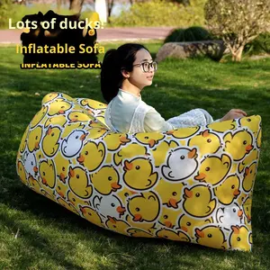 Sofá Inflable de Dibujos Animados, Sofá de Aire para Exteriores, Sofá Perezoso para Chicas, Celebridad de Internet, Lindo y Juguetón, Portátil, para Festivales de Música, Campamentos, de Poliéster - Product Image 2