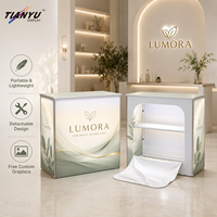 Mesa de Recepción Ajustable TIANYU, sin Herramientas, Profesional, para Ferias Comerciales, Mostrador de Registro Elegante, Duradero y Moderno