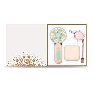 Özelleştirilmiş resmi kurumsal hediye seti şarj şemsiye el elektrikli fan promosyon hediye seti - Product Image 3