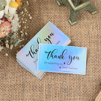 Cartes de visite holographiques, impression personnalisée, cartes de remerciement pour le commerce électronique pour les petites entreprises
