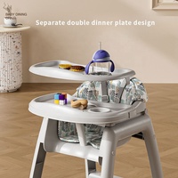Chaise haute bébé portable et réglable, double plateau, idéale pour la maison, les restaurants et les hôtels – Meilleure vente