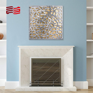 <strong>Factory</strong> Supply Sheet Metal Perforating Decorate <strong>Abstract</strong> Wall Art Gold Leaf Sculpture - Product Image 3