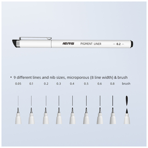 ปากกามาร์คเกอร์หัวแปรงนุ่ม 9 สี สำหรับวาดภาพ ระบายสี สเก็ตช์ ปากกาไมครอน หัวเข็ม 6 มม. สำหรับเขียนบนกระดาษ ติดทนนาน อุปกรณ์ศิลปะ - Product Image 6