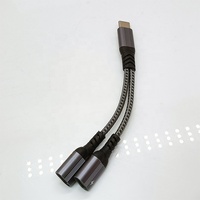 Distributeur Type C 2-en-1 avec adaptateur chargeur double USB C 3A à charge rapide, gaine en nylon pour téléphone 18 Pro Max et tablette