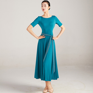 FLHY0381 Nuevo Vestido de Baile de Salón Moderno para Mujer, Vestido de Baile de Salón de Manga Corta para Competencia, Vestido de Baile de <span class=keywords><strong>Tango</strong></span> Estándar - Product Image 5