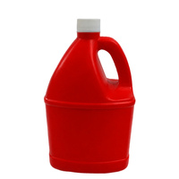Bouteille en plastique carrée mate HDPE de 3,8 L avec poignée latérale, prise en main ergonomique, conteneur pour produits chimiques, couleur personnalisée, bouteille vide