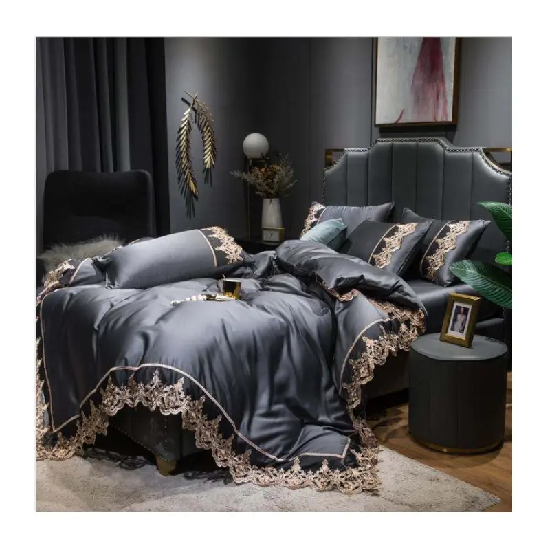 Set di biancheria da letto copripiumino in tessuto Jacquard con Design damascato Paisley europeo personalizzato in fabbrica 3 pezzi