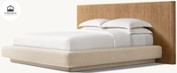 Cadre de lit queen style pin meubles de maison minimalisme antique cadre de lit durable en MDF lit king base queen en bois de frêne