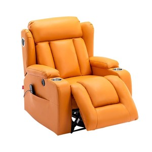 Fauteuil inclinable de luxe pour une personne - Cuir véritable, électrique, avec haut-parleurs intégrés et porte-gobelet, fauteuil inclinable moderne de qualité supérieure 579 - Product Image 6