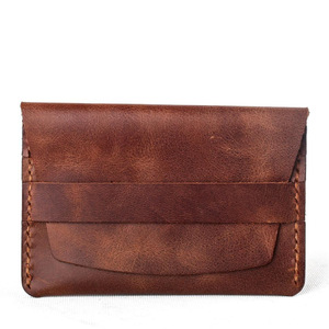 Porte-cartes en cuir de style rétro, personnalisable, porte-cartes de visite créatif avec cordon, simple et élégant. - Product Image 2