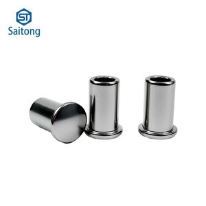 Remaches semitubulares de aluminio ISO M3-M10 con cabeza plana para revestimiento de frenos, Grado 6, Acabado brillante, Agarre personalizable 80-95 - Product Image 1