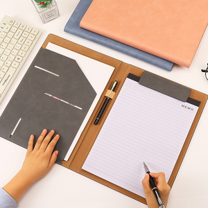 2025 thiết kế mới A4 Kích thước thư mục tập tin PU Leather bì<span class=keywords><strong>a</strong></span> A4 danh mục đầu tư với Magnetic <span class=keywords><strong>Binder</strong></span> Clip tập tin có thể làm cho logo - Product Image 2